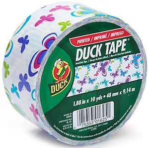 Butterfly design Duck Tape