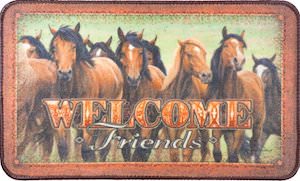 Welcome Friends Horse Doormat