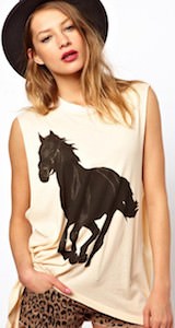 Black Horse Sleeveless T-Shirt