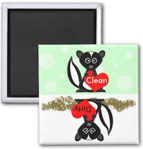 Skunk Dirty / Clean Dishwasher Magnet