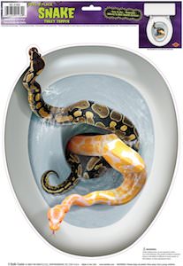 Snake fun toilet prank