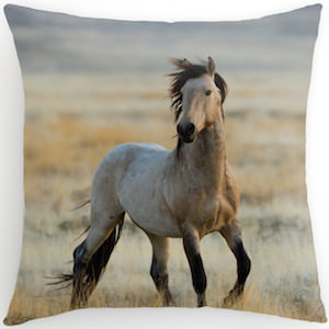 Horse In A Field Pillow