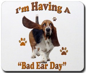Bad ear day doggy mousepad
