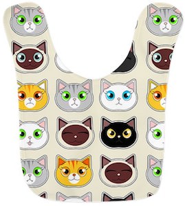Cat Face Expressions Bib
