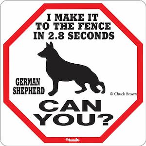 German Shepherd Warning Sign