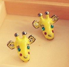 yellow giraffe earrings